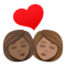 Kiss- Woman- Woman- Medium-Dark Skin Tone- Medium Skin Tone emoji on Emojione